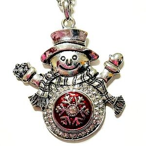 SNOW MAN Holiday Necklace